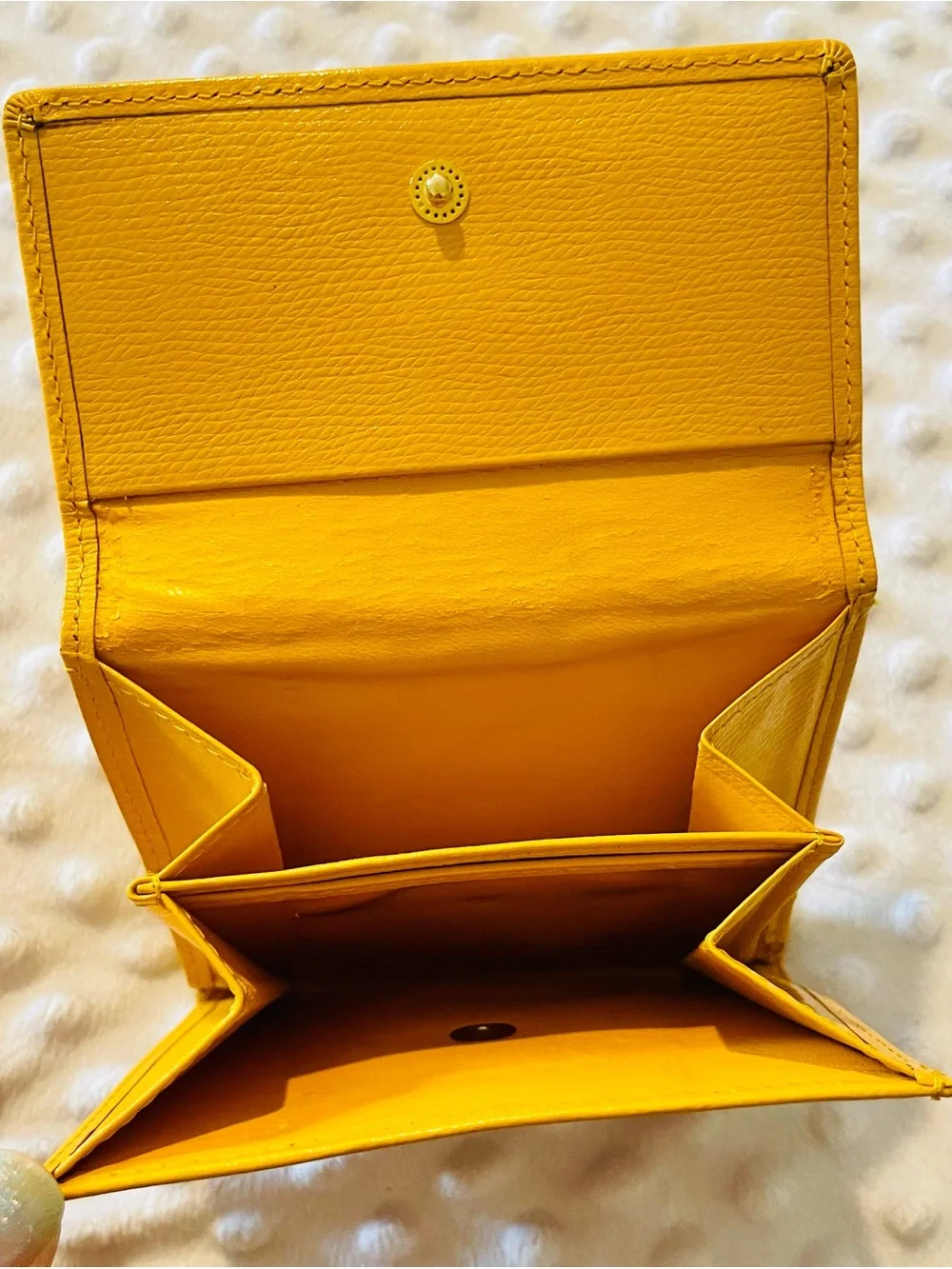 Kansai Yamamoto Femme Yellow Leather Wallet